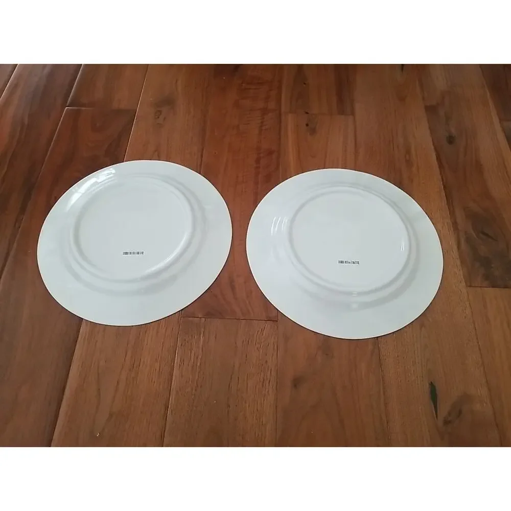 2pc Easter Rachel Ashwell the Prairie Bunny Rabbit Melamine Spring Plates 10.75